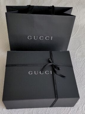 Gucci Large Box + Shopping Bag + Ribbon